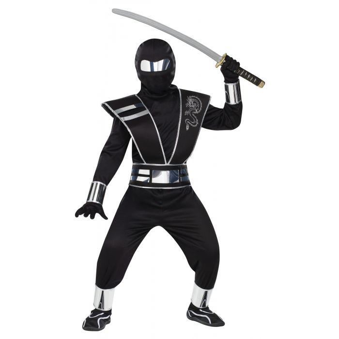 Boy's Silver Mirror Ninja Costume by HalloweenStore.com