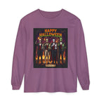 Halloween Monsters Long Sleeve T-Shirt — "Happy Halloween" Graphic by Printify