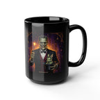 Frankenstein | Dracula Magician Black Mug — Halloween mug/Coffee Cup (11oz/15oz) by Printify