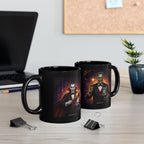 Frankenstein | Dracula Magician Black Mug — Halloween mug/Coffee Cup (11oz/15oz) by Printify
