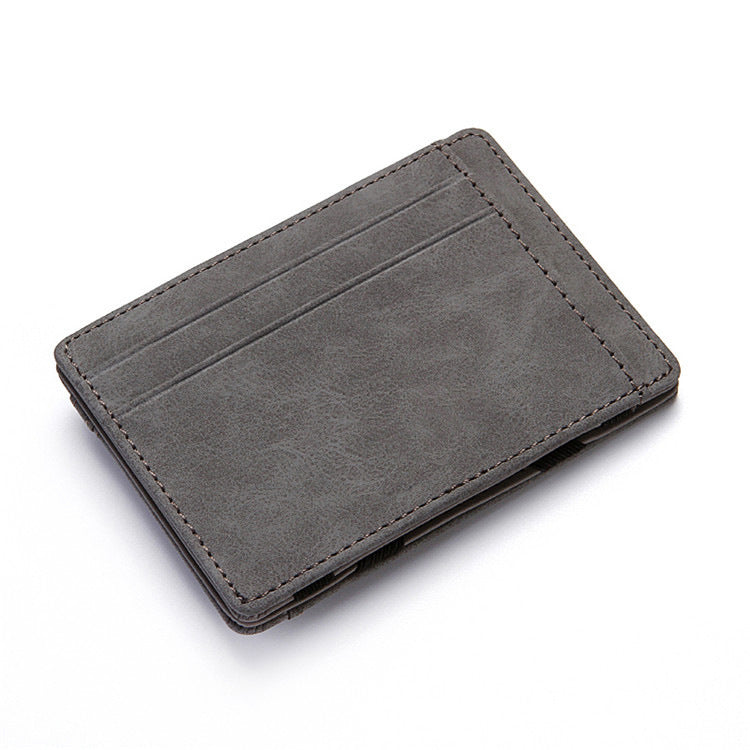 PU Creative Magic Wallet Flip Card Holder Men's Lady's Wallet Zipper Coin Purse Short by My Store