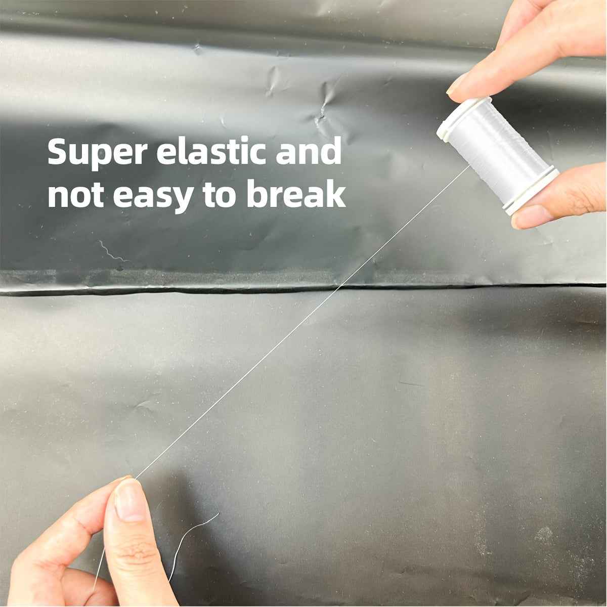 BEN YEDD Transparent Elastic Thread 0.2Mm Very Fine Invisible Transparent Elastic Thread Can Be Used As Magic Props Stretchy And Not Easy to Break Can Be Used for Sewing, Threading Beads Bracelets
