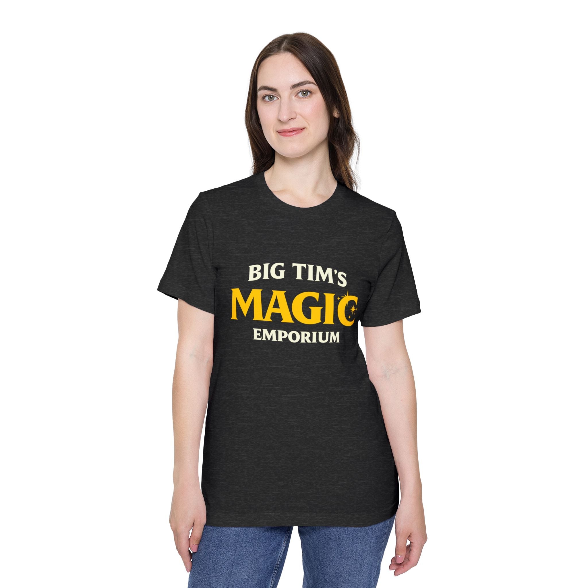 "Big Tim's Magic Emporium" - Retro Logo Tee T-Shirt by Printify