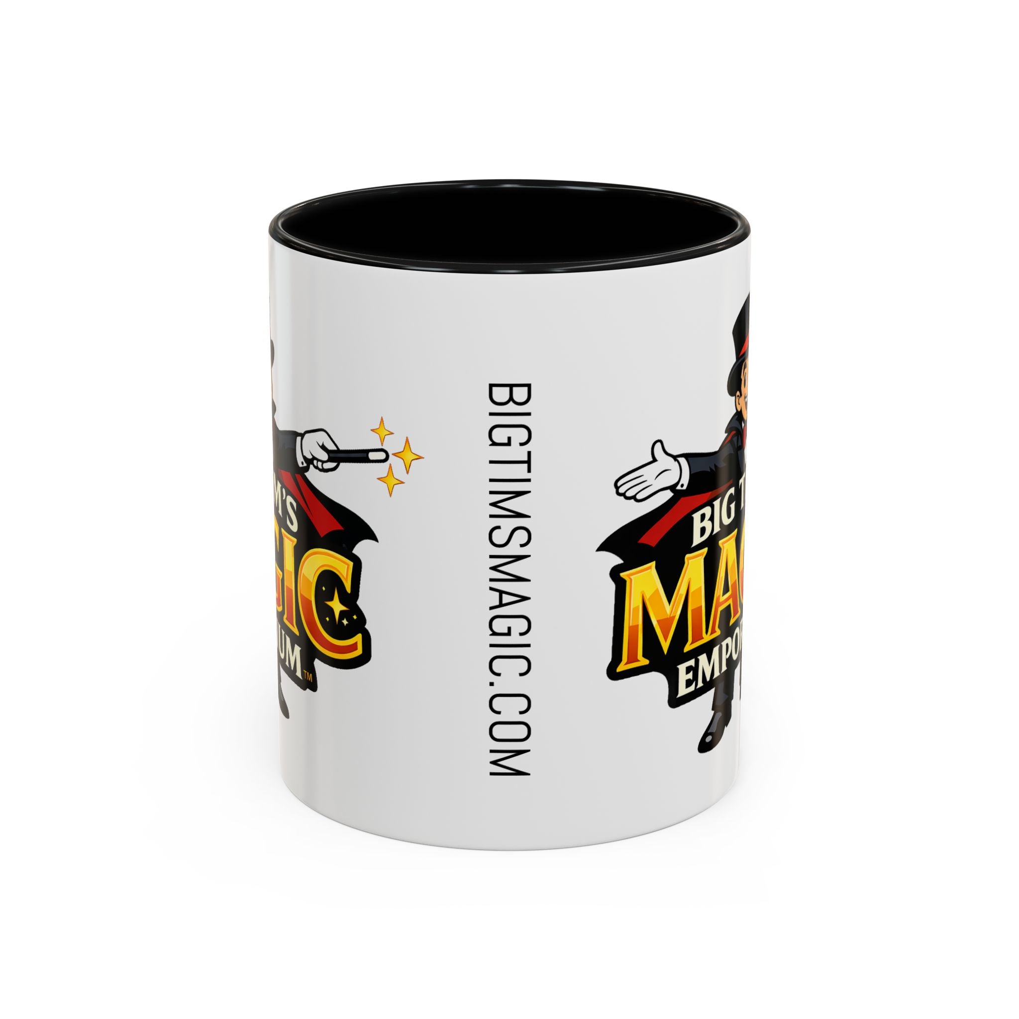 Magic Logo Coffee Mug — "Big Tim's Magic Emporium" Accent Mug (11/15oz) by Printify