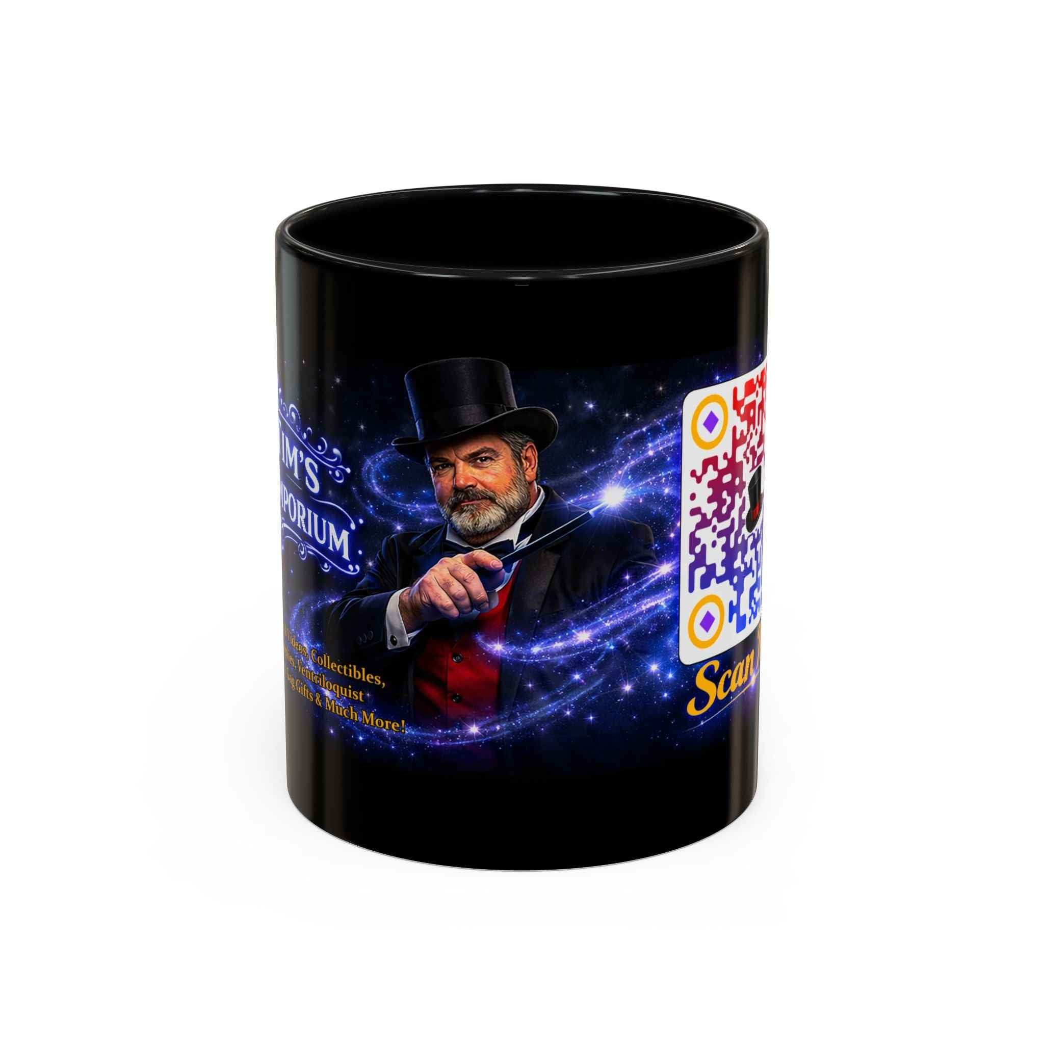 Magic QR Coffee Mug — 'Scan Me!' Mystical Barista Tea & Coffee Cup