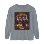 Halloween Monsters Long Sleeve T-Shirt — "Happy Halloween" Graphic by Printify