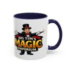 Magic Logo Coffee Mug — "Big Tim's Magic Emporium" Accent Mug (11/15oz) by Printify