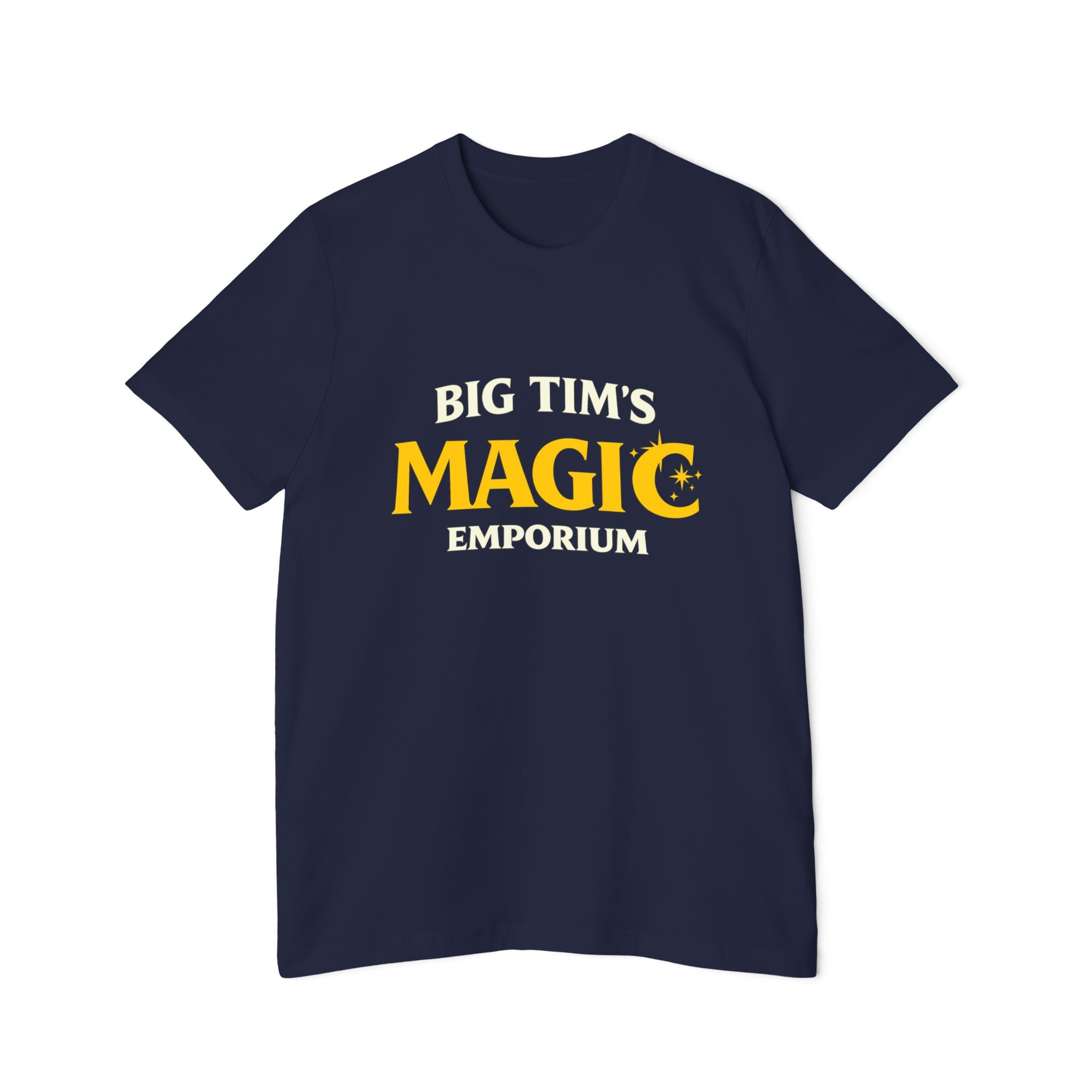 "Big Tim's Magic Emporium" - Retro Logo Tee T-Shirt by Printify