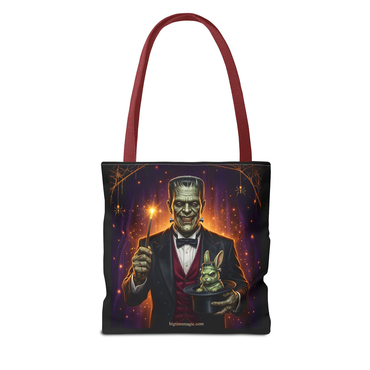 Happy Halloween Monster Tote Bag — Vintage Horror Characters Trick-or-Treat Tote by Printify