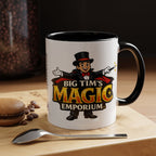 Magic Logo Coffee Mug — "Big Tim's Magic Emporium" Accent Mug (11/15oz) by Printify