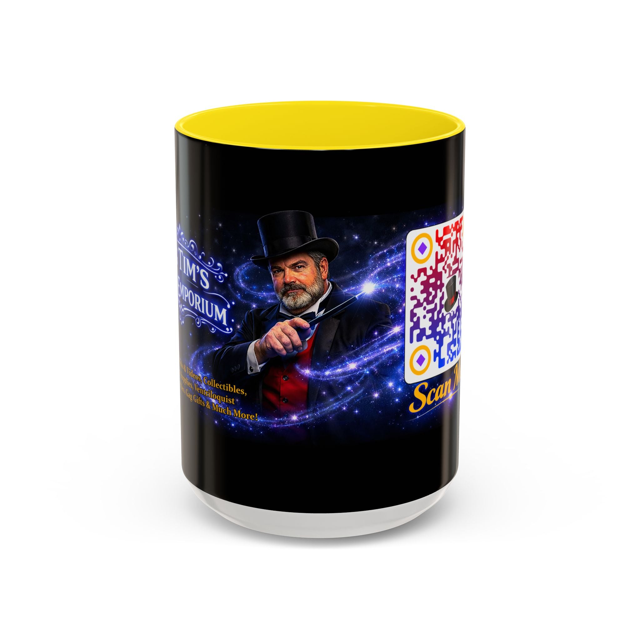 Magic QR Coffee Mug — 'Scan Me!' Mystical Barista Tea & Coffee Cup