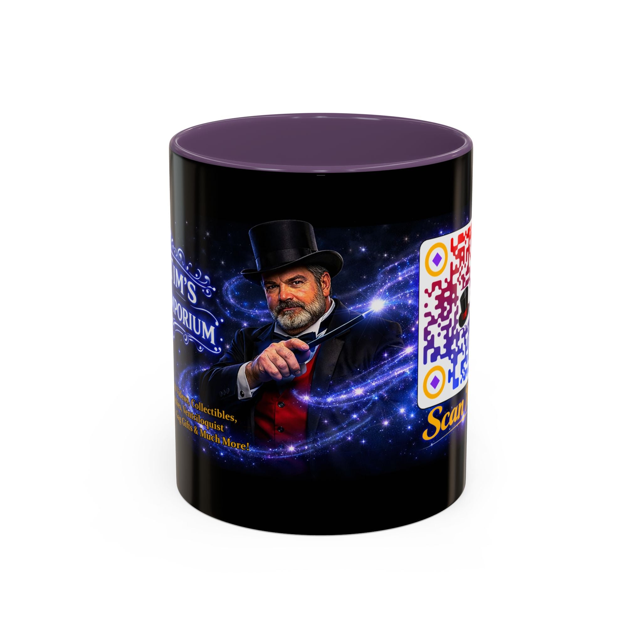 Magic QR Coffee Mug — 'Scan Me!' Mystical Barista Tea & Coffee Cup