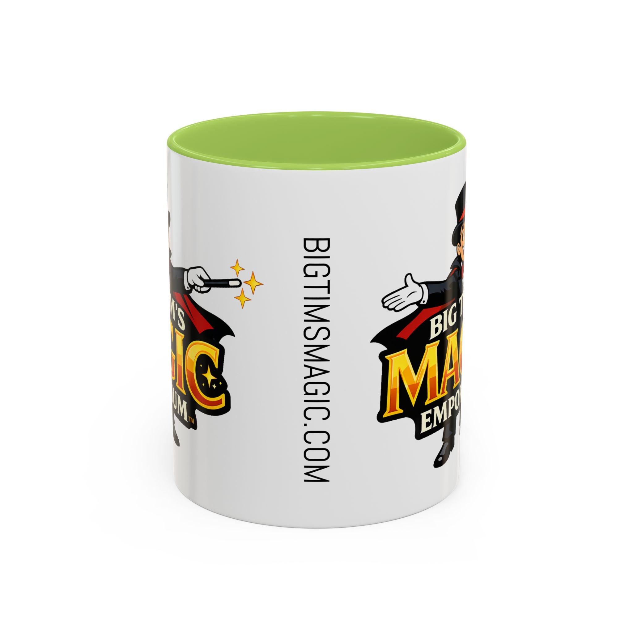 Magic Logo Coffee Mug — "Big Tim's Magic Emporium" Accent Mug (11/15oz) by Printify