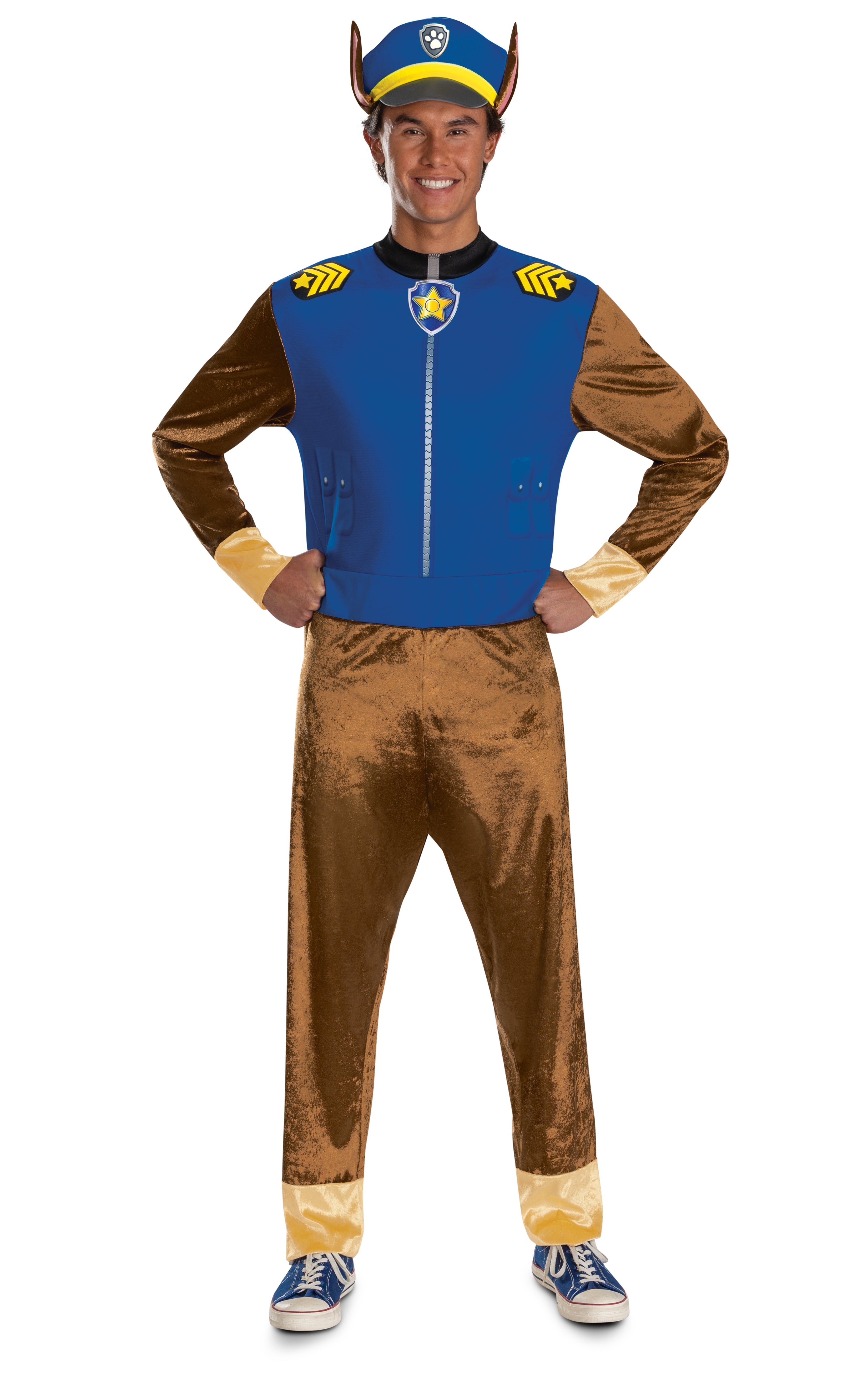 Paw Patrol Chase Classic Mens Adult Costume by HalloweenStore.com