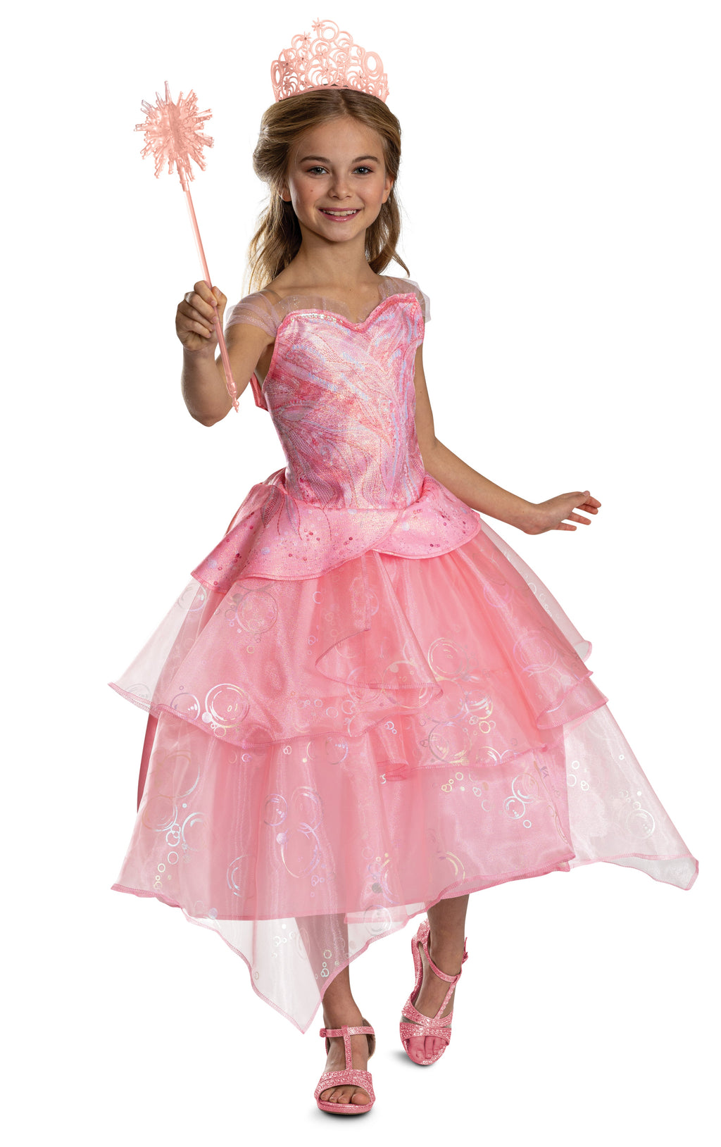 Glinda Pink Classic Wicked Child Costume Officially Licensed by HalloweenStore.com