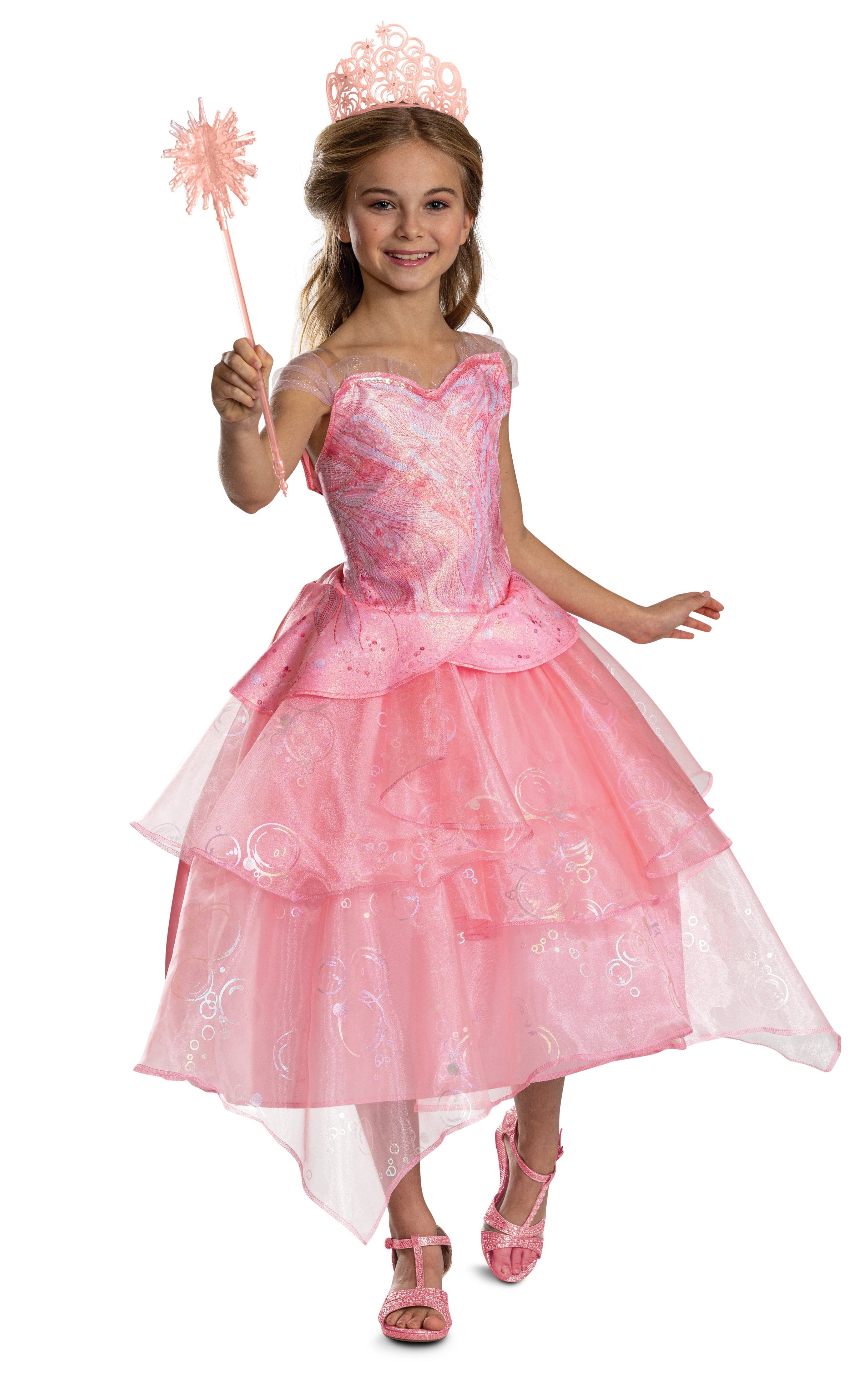 Glinda Pink Classic Wicked Child Costume Officially Licensed by HalloweenStore.com