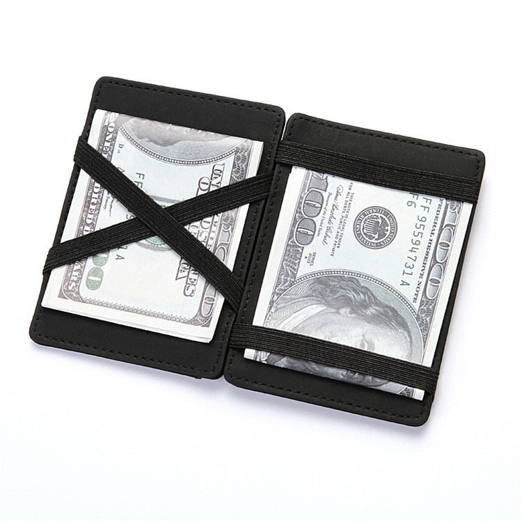 PU Creative Magic Wallet Flip Card Holder Men's Lady's Wallet Zipper Coin Purse Short by My Store