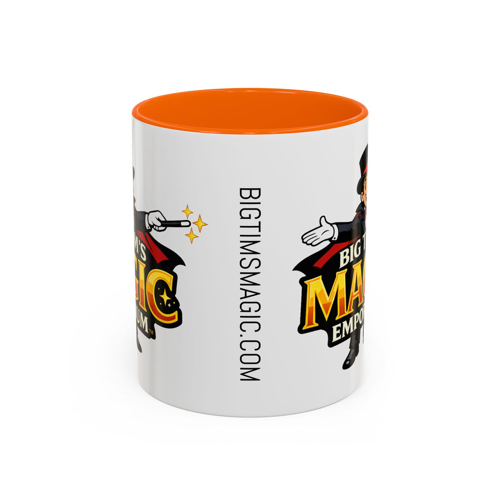 Magic Logo Coffee Mug — "Big Tim's Magic Emporium" Accent Mug (11/15oz) by Printify