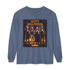 Halloween Monsters Long Sleeve T-Shirt — "Happy Halloween" Graphic by Printify