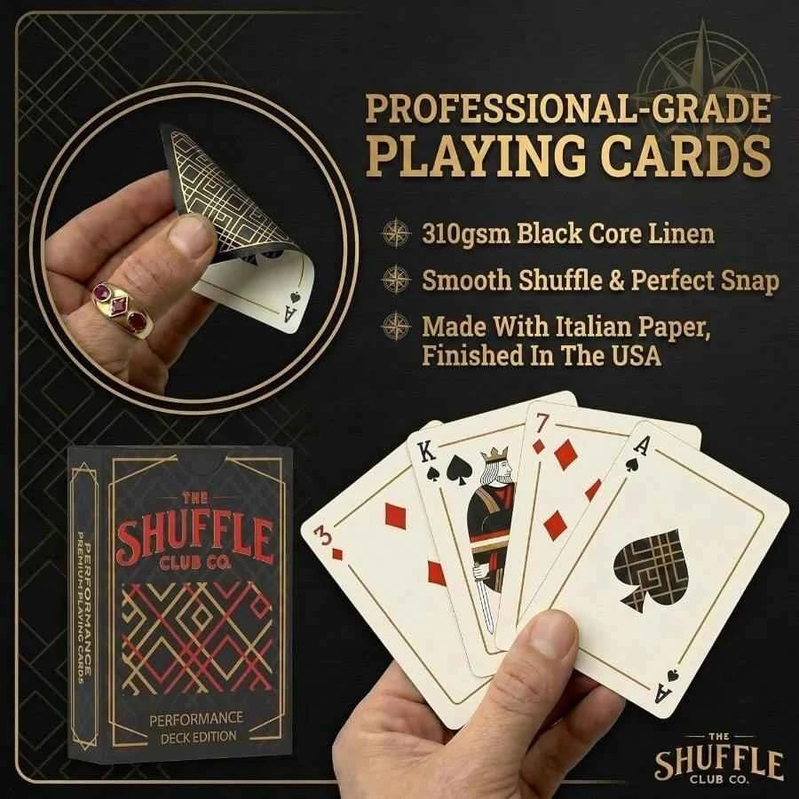Performance Playing Cards U2013 Hand - Illustrated Cardistry Magic Deck Stage - Ready Design Card Flourishes Premium Poker Trick Cards Magicians U2013 Made In USA Pack Of 1