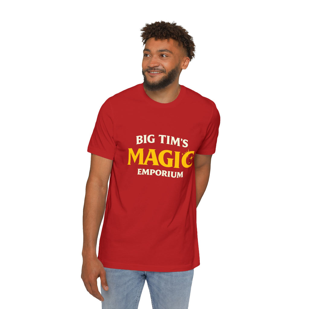 "Big Tim's Magic Emporium" - Retro Logo Tee T-Shirt by Printify