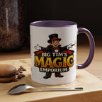 Magic Logo Coffee Mug — "Big Tim's Magic Emporium" Accent Mug (11/15oz) by Printify