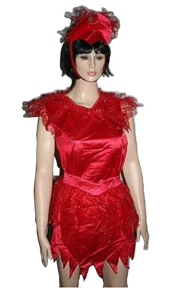 Devilina Adult Red Devil Halloween Costume Dress Standard Size up to 12 CHEAP by HalloweenStore.com