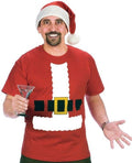 Santa Claus Funny Christmas Adult T-Shirt and Hat by HalloweenStore.com