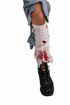 Bloody Leg Bandage Wound Zombie Costume Accessory Gag Prank Joke Prop by HalloweenStore.com