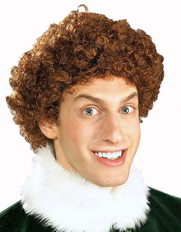 The Elf Movie Buddy the Elf Brown Afro Wig by HalloweenStore.com