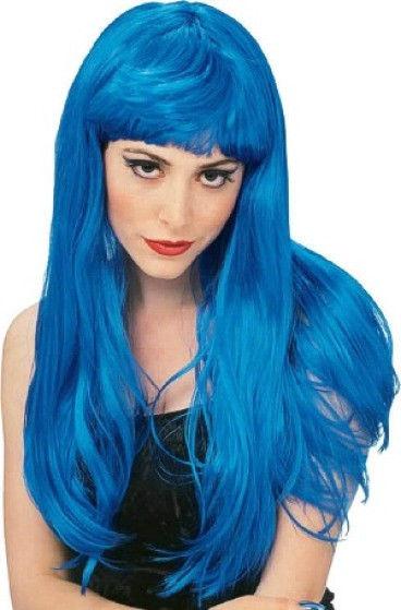 Long Blue Glamour Wig by HalloweenStore.com