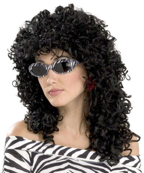 Forum Novelties 80's To The Maxx Black Wild Curl Adult Unisex Wig by HalloweenStore.com