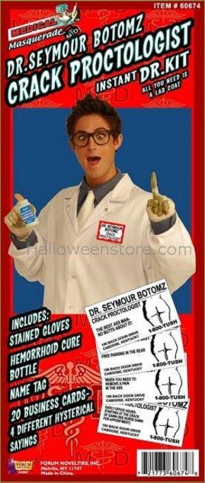 Dr. Seymore Botomz Proctologist Kit Humorous Adult Costume Kit by HalloweenStore.com