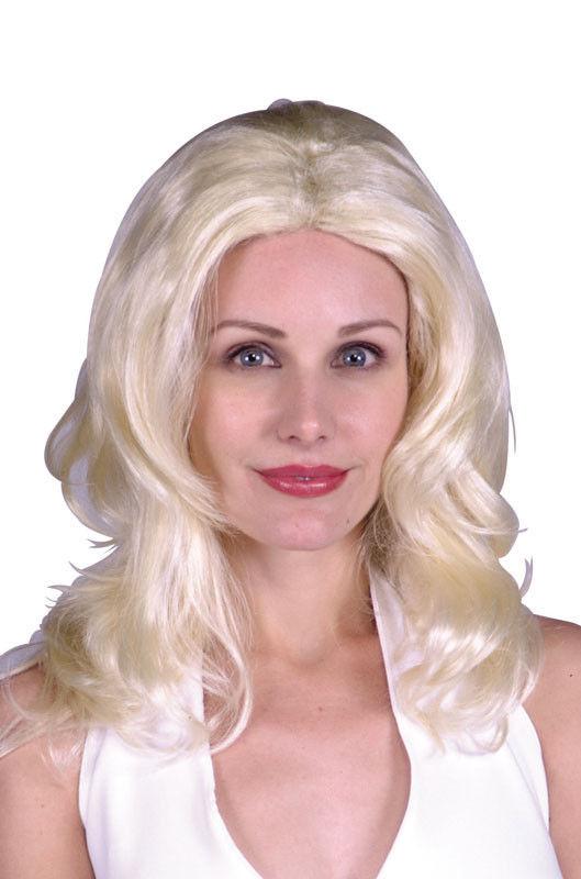 Economy Blonde Hollywood Star Wavy Wig by HalloweenStore.com