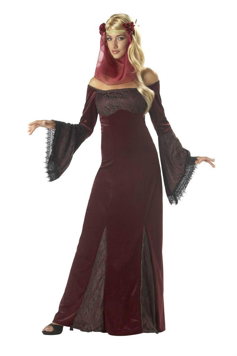 Renaissance Maiden Adult Costume X-Large 12-14 by HalloweenStore.com