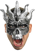 Chrome Plastic Skull Masquerade Mask by HalloweenStore.com