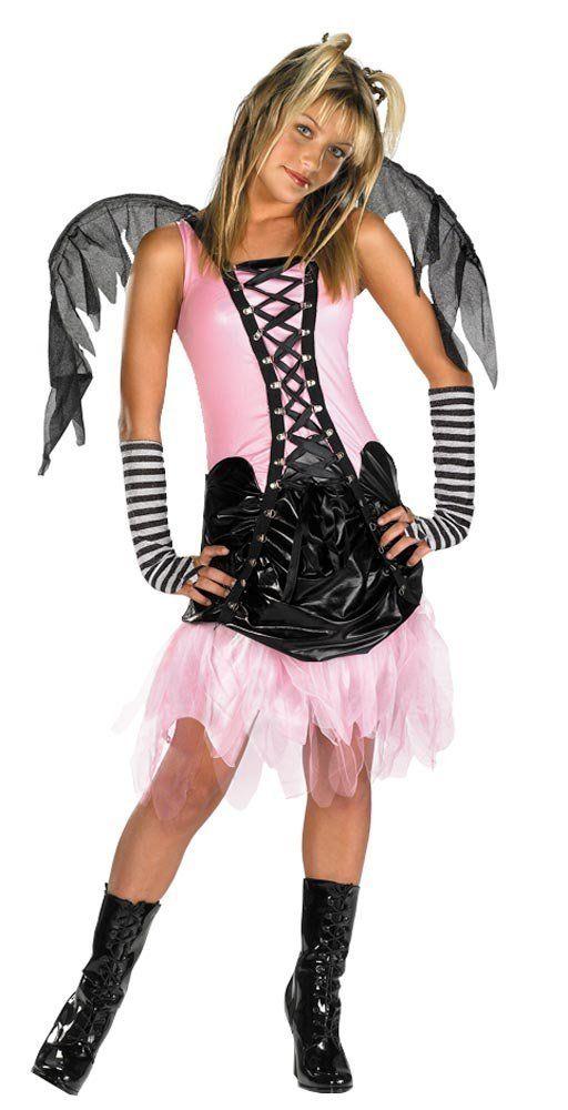 Gothic Graveyard Fairy Child Costume Pink and Black Teen XL 14-16 by HalloweenStore.com