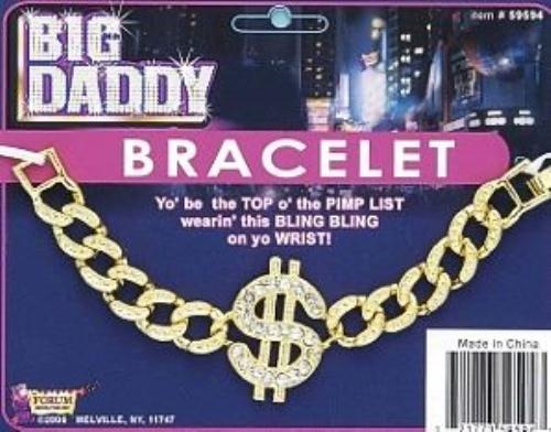 Big Daddy $ Dollar Sign Bracelet Costume Accessory by HalloweenStore.com