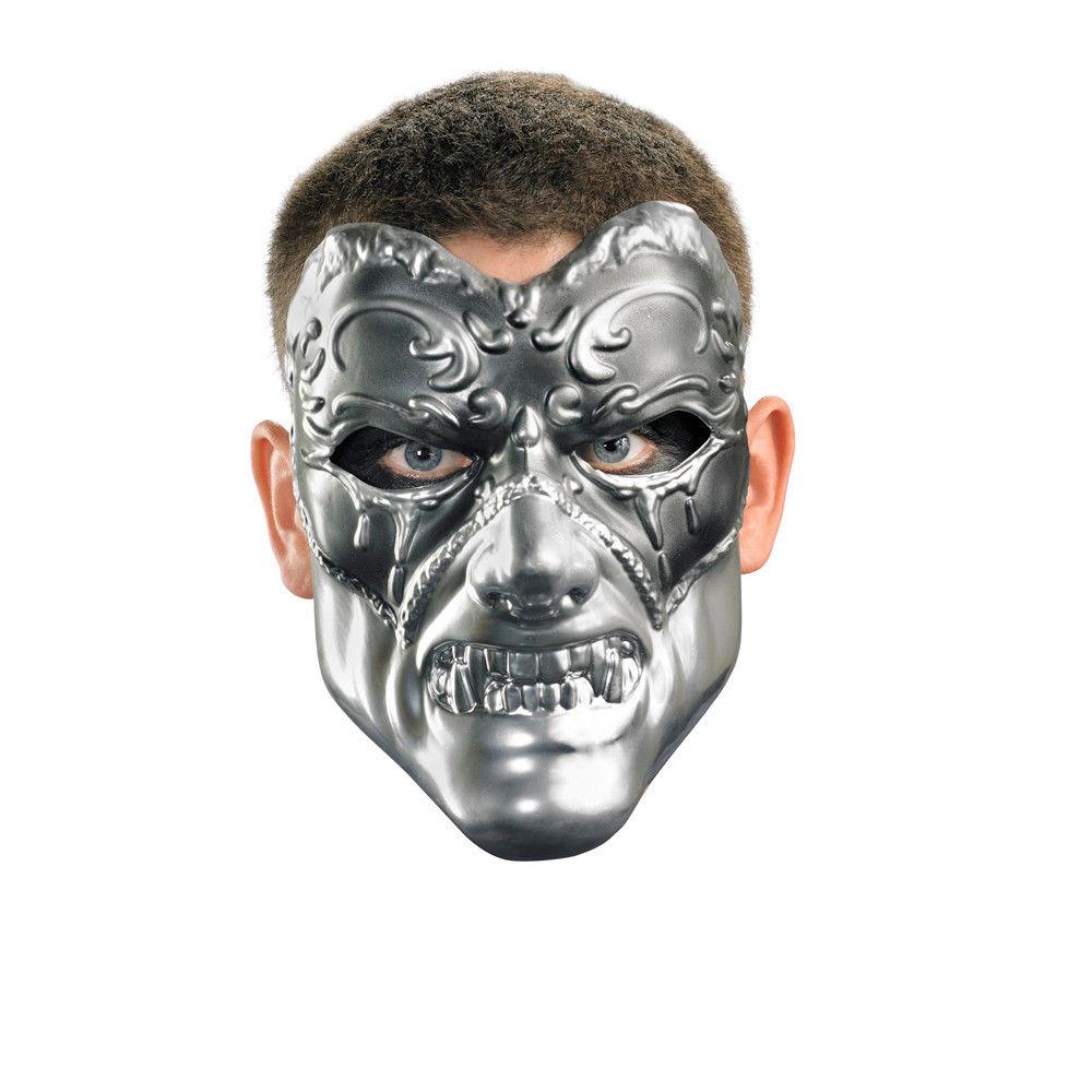 Faux Chrome Evil Masquerade Venetian Mask by HalloweenStore.com