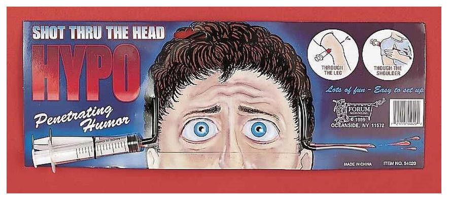 Hypo Needle Thru the Head Novelty Prop Gag Joke by HalloweenStore.com