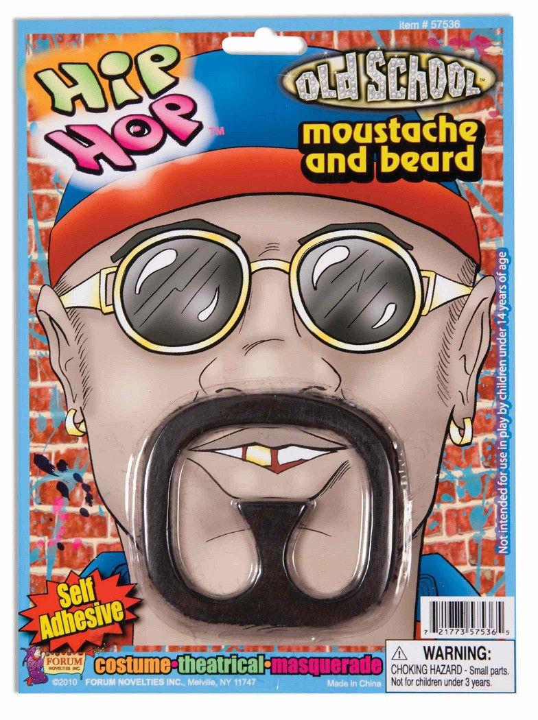 Rap Star Self Adhesive Moustache and Beard Disguise by HalloweenStore.com