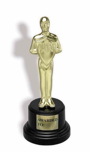 Gold Plastic Award Trophy Statue Prop by HalloweenStore.com