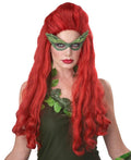Lethal Beauty Adult Long Red Wavy Wig with Partial Updo by HalloweenStore.com
