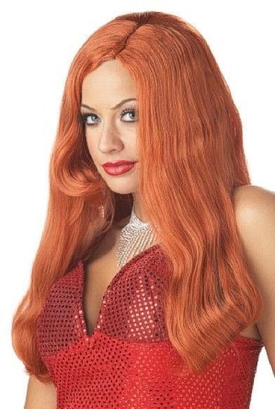 Red Silver Screen Sinsation Wig Jessica Rabbit by HalloweenStore.com