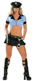 8 Piece Sexy Police Officer Adult Costume Medium/Large by HalloweenStore.com