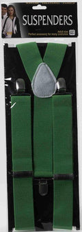 Men's Adult Green Suspenders Costume Accessory by HalloweenStore.com