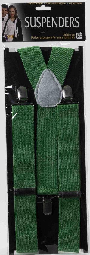 Men's Adult Green Suspenders Costume Accessory by HalloweenStore.com