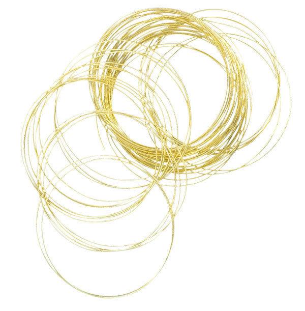 Set of 50 Gold Metal Gypsy Bangle Bracelets by HalloweenStore.com