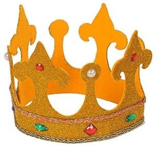 Gold Fabric King Crown by HalloweenStore.com