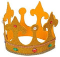 Gold Fabric King Crown by HalloweenStore.com